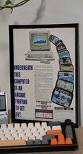 Vintage Print Ad- Amstrad CPC 6128 Plus Computer- 1990. Original. Framed.