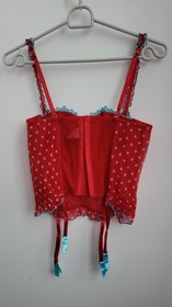 Vintage Red Polka Dot Corset Top | Y2K Lingerie | Ann Summers | Never Worn