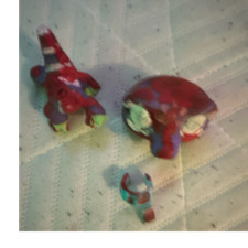 Mini Toy Figure Mixed Lot Set, 3-Piece Lot of Small Miniature Figures