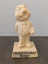 Vintage 1971 Russ Wallace Berrie Statue World’s Greatest Boss Made in USA