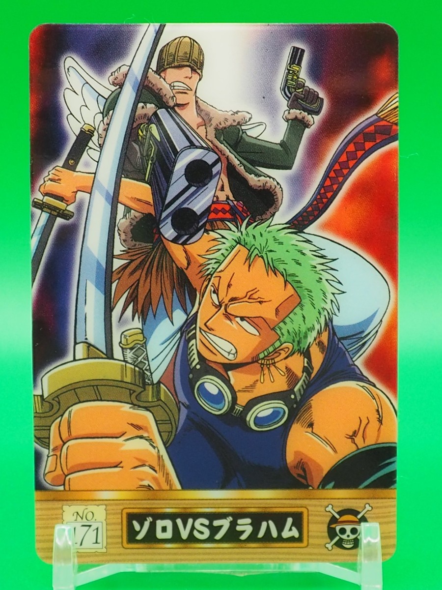 Zoro vs Braham One Piece Gummy Trading Card No. 171 Bandai Anime