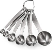 MesslöFfel Edelstahl 6 StüCk, SpüLmaschinenfest, Backen, Kochen,