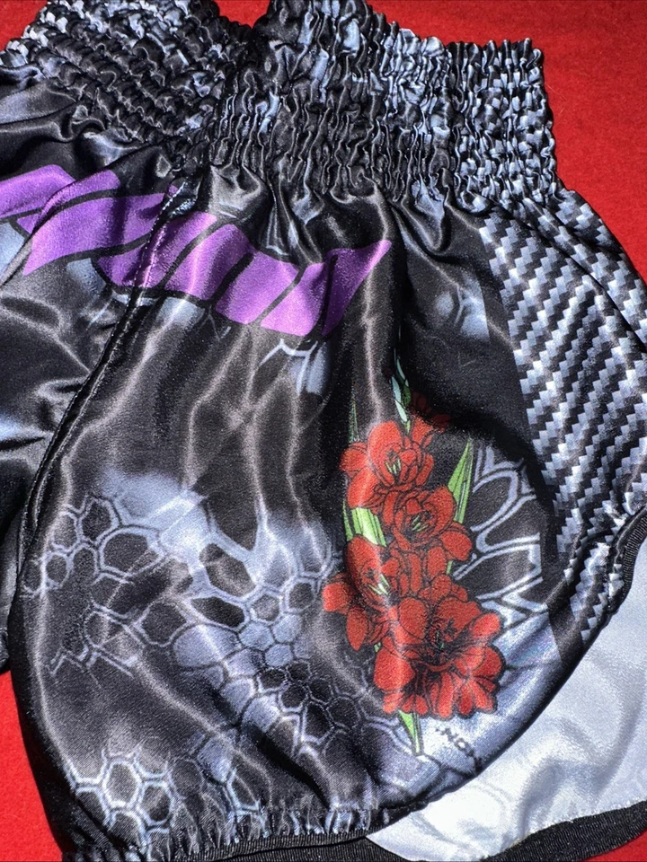 Muay Thai Boxing Shorts MMA Fighting Sports Satin Kids Size Small - Image 4 of 4