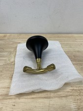 Kohler K-27427-BMB Tone Single Robe Hook - Matte Black with Moderne Brass