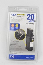 Square D QO120PCAFIC 20-Amp Single-Pole Plug-On Neutral CAFIC Circuit Breaker