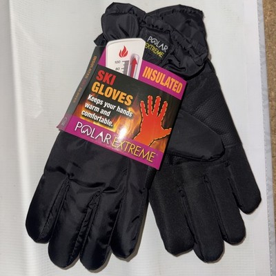 Womens Black Ski Gloves Polar Extreme Insulated WInter M / L 6 Pack Lot Save big