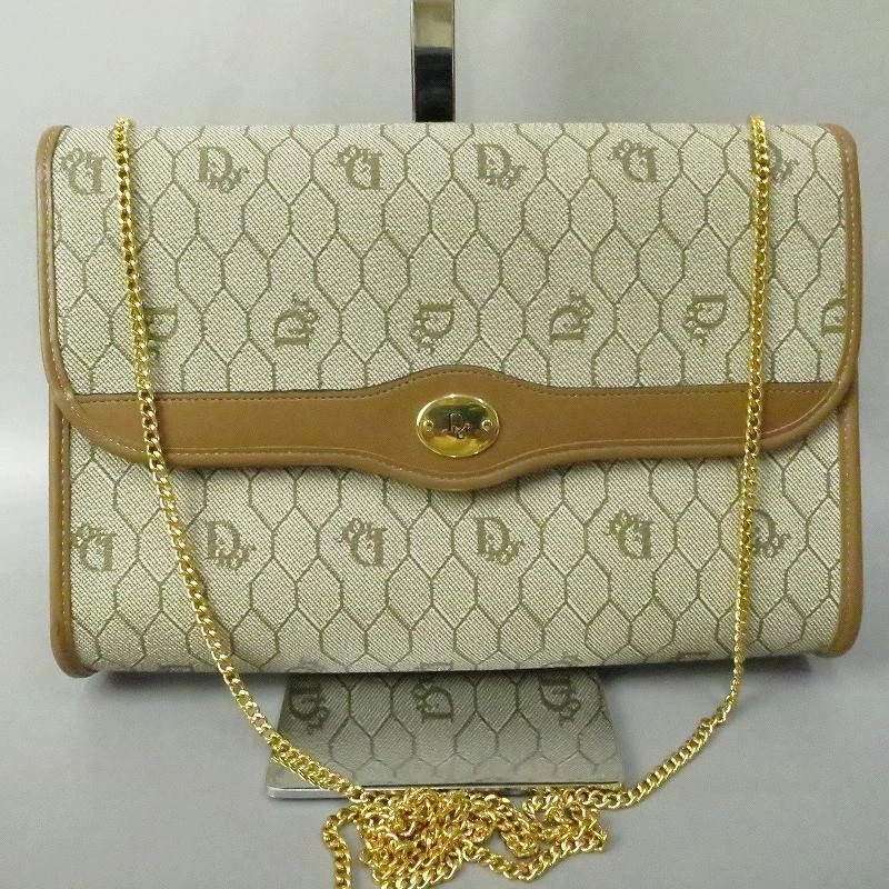 Sac bandoulière chaîne motif nid d'abeille Christian Dior 250419