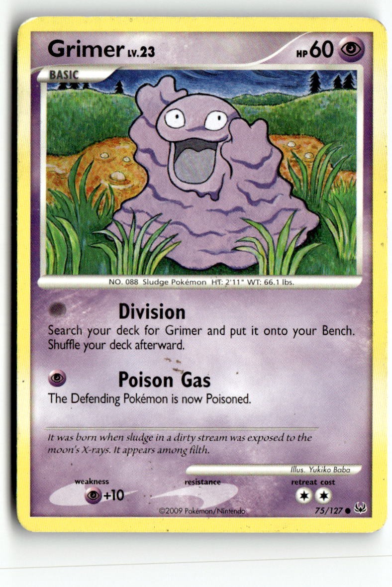 Grimer 75/127 Common Platinum Pokemon Heavily Played