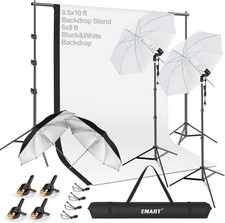 Photography Lighting Kit with 8.5x10FT Photo Backdrop Stand System