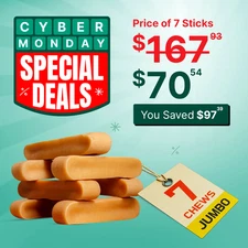 JUMBO yak DOG CHEWS 3lbs - Natural & Long Lasting Himalayan Cheese Dog Treats