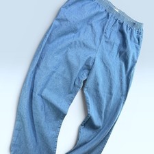 Vintage GW Division Of Graff Elastic Waist Pants Women 18 Blue Denim Chambray