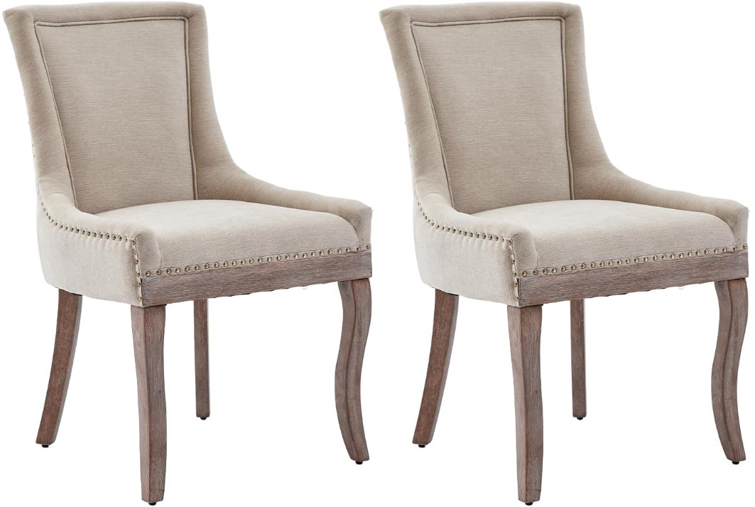 S Set Of 2, Fabric Dining Room Chair (beige)