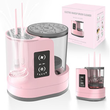 3 in 1 Electric Makeup Brush Cleaner Machine with Makeup Brush Dryer-Holder-Port