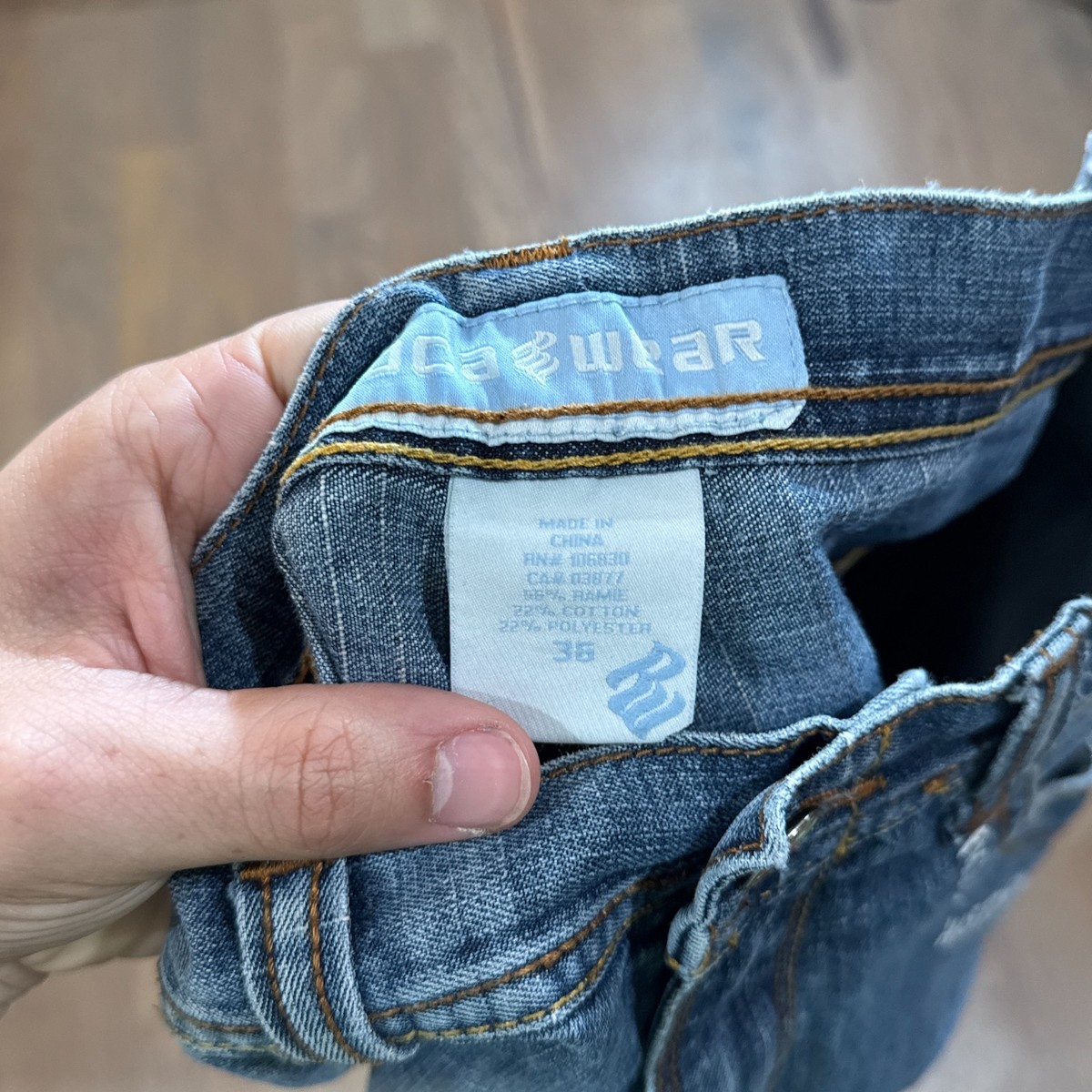 Ｄプライス Vintage Rocawear Jeans Mens 36 Blue Denim Pants Baggy Loose