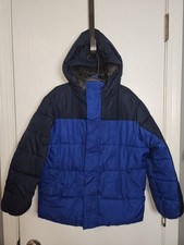 WONDER NATION Blue Hooded Zip Puffer Jacket Coat Size small 6-7