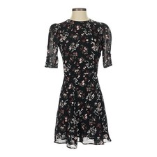 🌸 Reformation Black Floral Open Back Dress Size 4