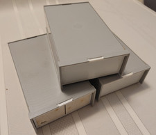 3 Leitz Wetzlar Slide Magazine Boxes w/Two Trays 36 35mm Slide Capacity Per Tray