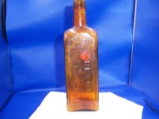 1880's Begg's Dandelion Bitters Chicago Ill 9 3/8 " Honey Amber Medicine bottle