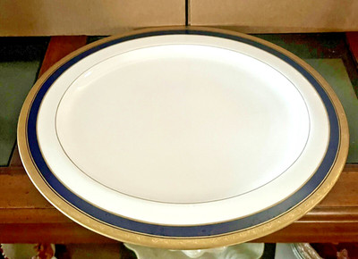Royal Worcester Davenham Cobalt Serving Platter 16''  Blue Gold