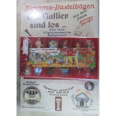 Kinder Ferrero Surprise Eggs figures Asterix & Obelix + Limited Edition Display!