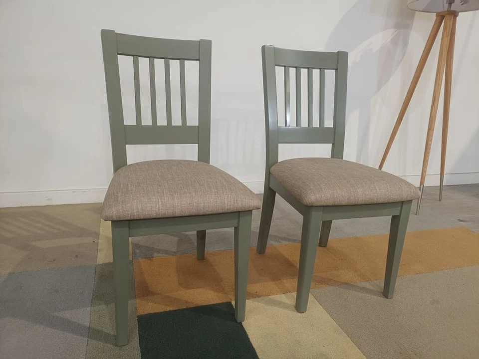 DFS Sloane Painted Acacia Set of 2 Dining Chairs RRP £278
