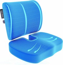 Ergonomic Seat Cushion  Lumbar Pillow Memory Foam Office Chair Support