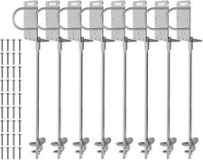 Heavy Duty Ground Anchors Screw-In Trampoline Stakes with Anti-Bend L-Plate, Mul