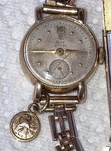 Vintage  Tudor Royal Ladies 9ct Gold Watch Spares Repairs