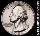 1948 Silver Washington Quarter - Choice Gem Brilliant Unc  Lustrous  #i6447