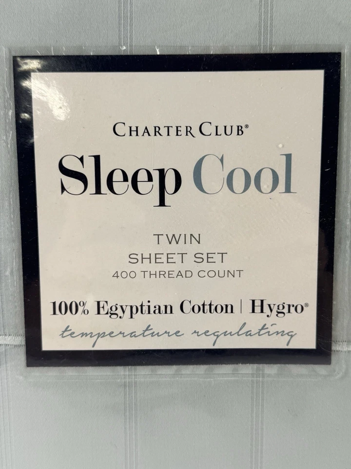 Conjunto de lençóis Charter Club Sleep Cool 400 fios contagem dupla verde claro Hygro - Imagem 2 de 4