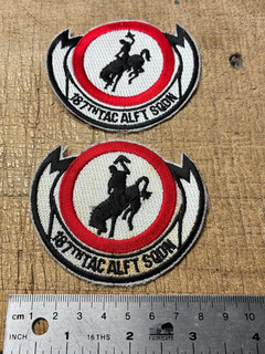 1980s/90s/2000s? 2 US AIR FORCE PATCHES 187th TAC AIRLIFT SQUADRON ORIGINAL USAF
