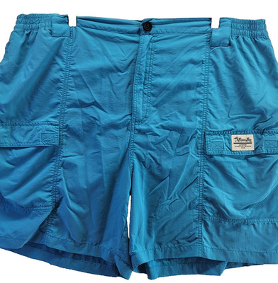 Bimini Bay Outfitters Mens 3XL Blue Cargo Shorts Zip Pockets Fishing Outdoor