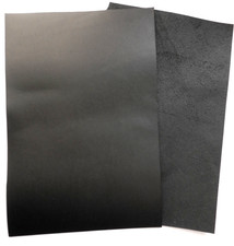 BLACK 2MM THICK FULL GRAIN VEG TAN CRAFT LEATHER WET FORM EMBOSSING HIDE OFFCUTS