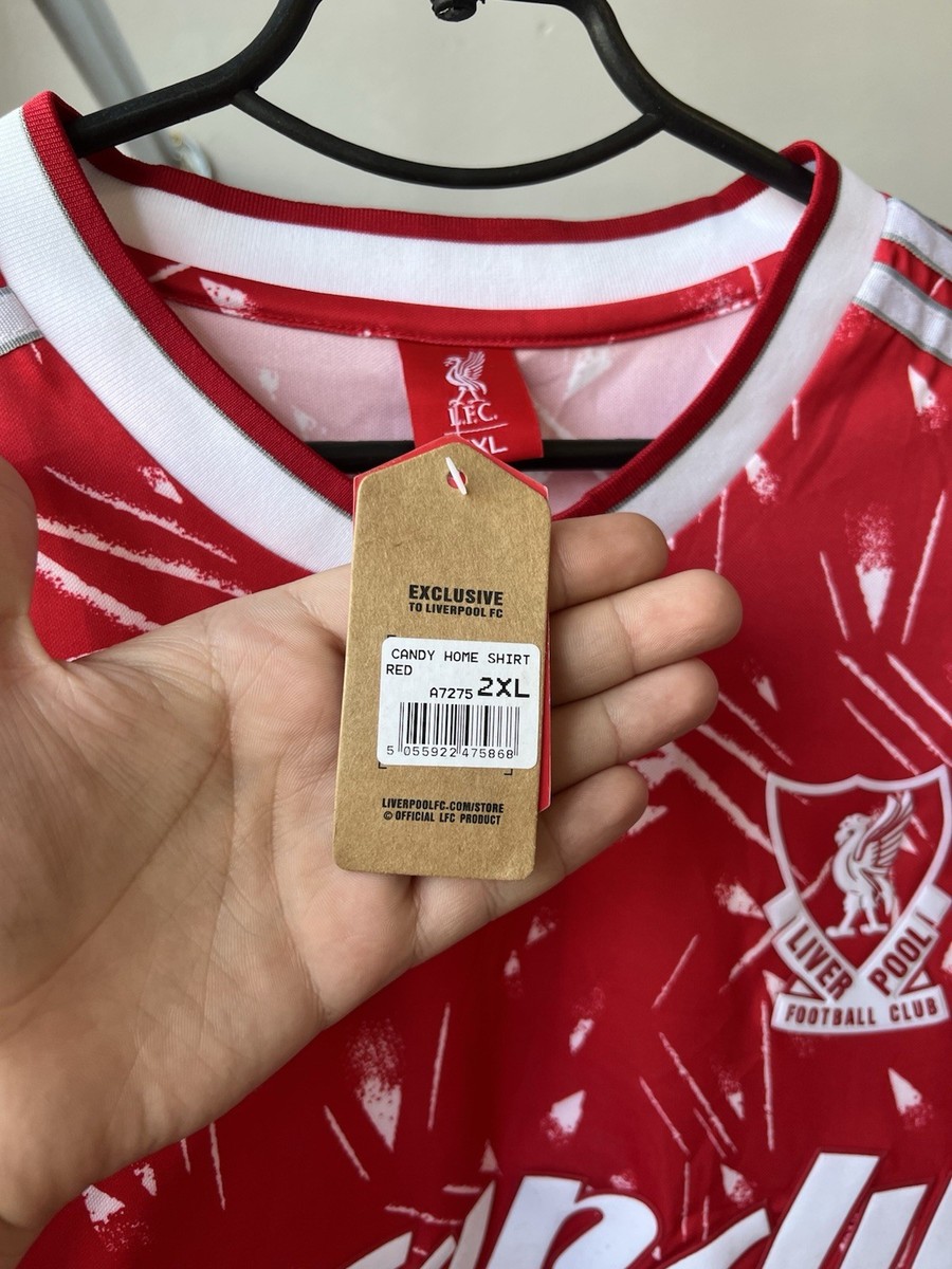 NEW! 1989/91 LIVERPOOL FC #10 BARNES ADIDAS REMAKE SOCCER JERSEY