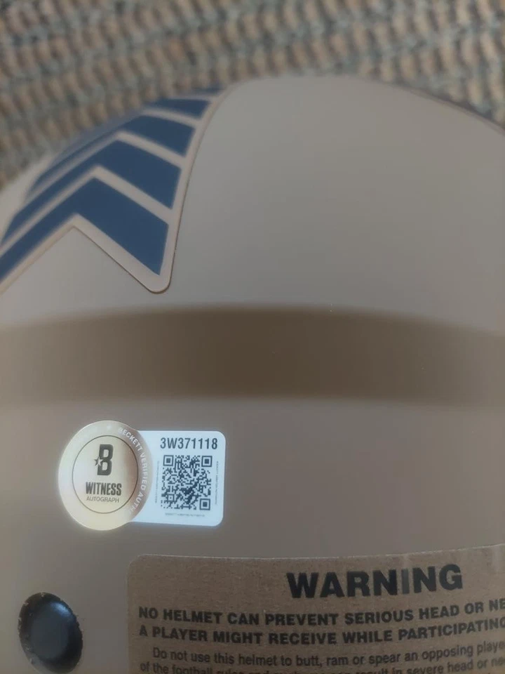 Casco Patrick Peterson Salute to Service auténtico autografiado Foto 4 de 4