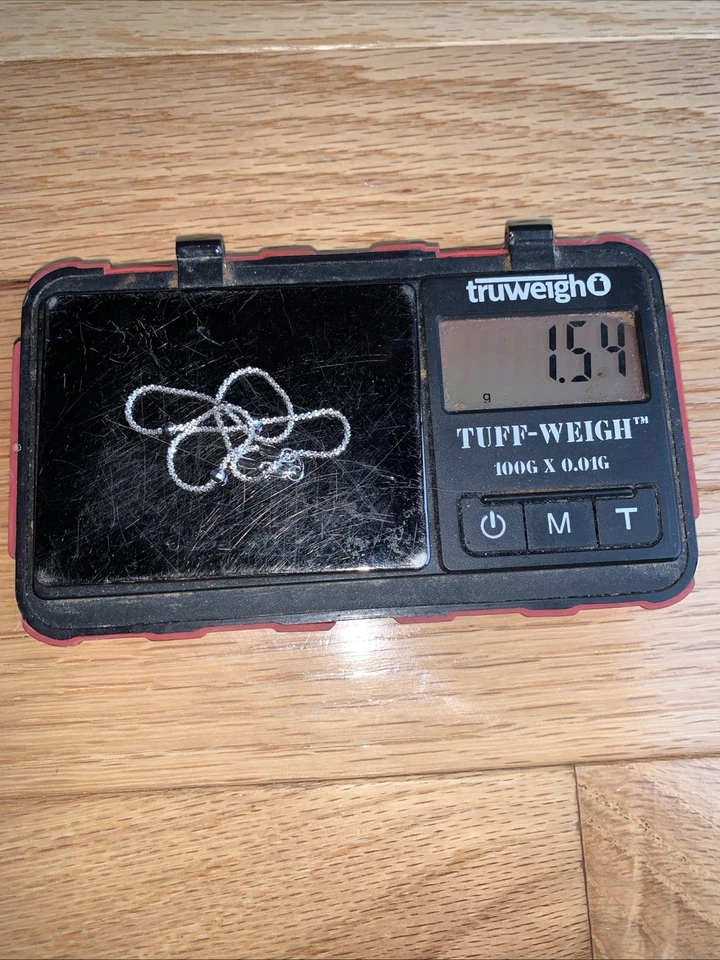 Pulsera de eslabones retorcidos Singapur tobillera oro blanco 14K aurafin langosta garra 9,25" Foto 2 de 4