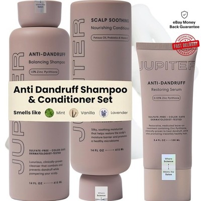 Sulphate-Free Anti-Dandruff Shampoo Set: Conditioner & Serum for Color-Safe Care