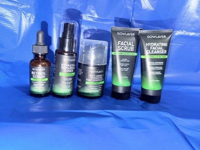 Gowlaver Skin Care Set Retinol Serum, Toner, Moisturizer, Scrub, Cleanser Hydra 
