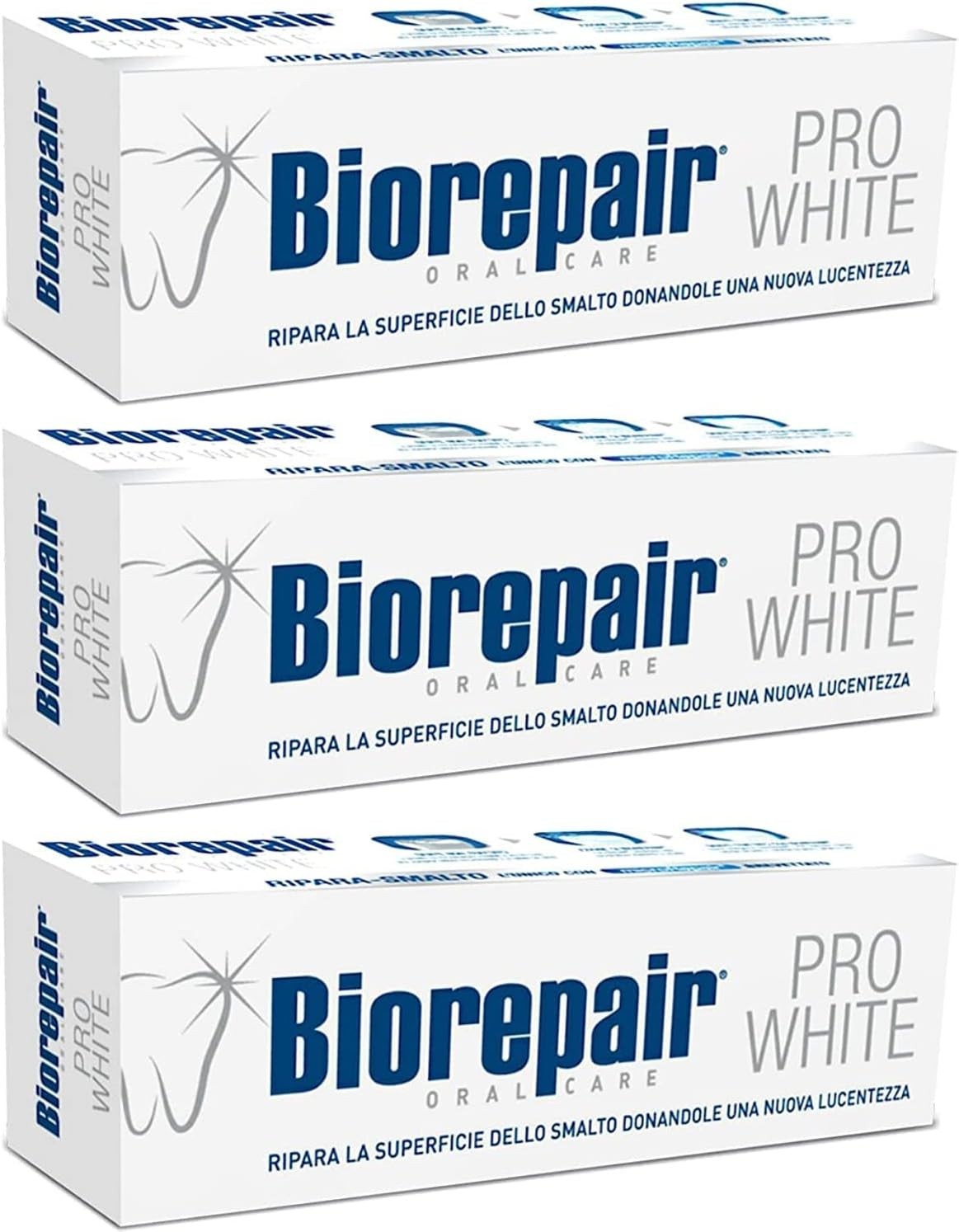 3X Biorepair  Teeth whitening PROWHITE Toothpaste Restores Toothpaste