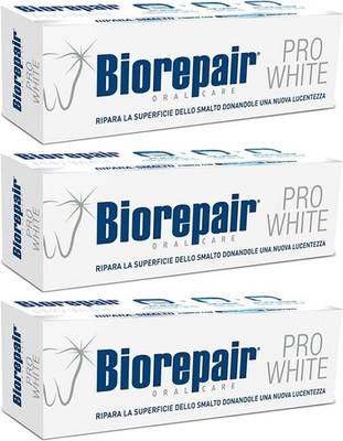 3X Biorepair  Teeth whitening PROWHITE Toothpaste Restores Toothpaste