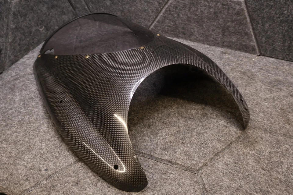 DUCATI MONSTER 600 750 900 CARBON FIBRE SCREEN HEADLIGHT FAIRING - Image 3 of 4