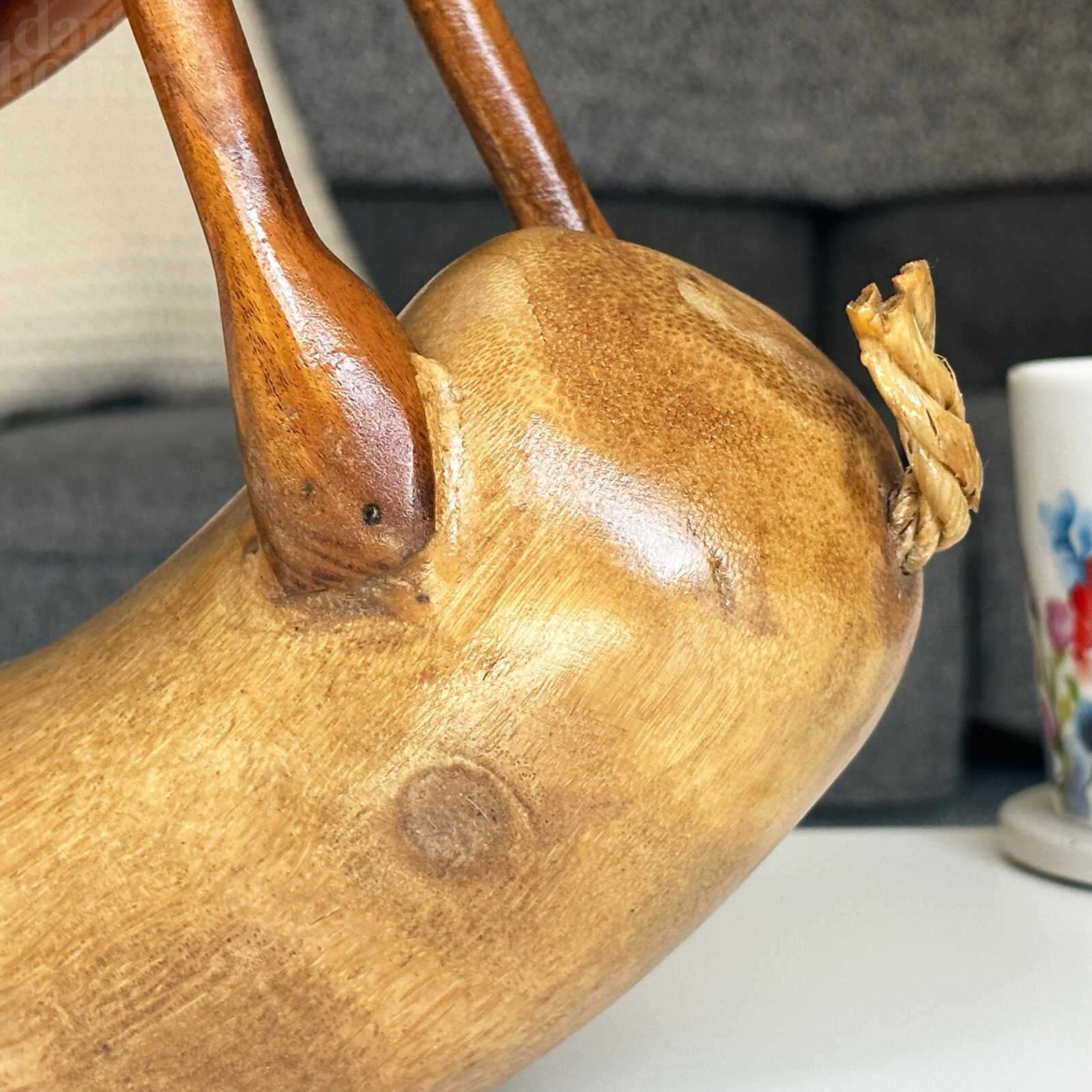 Drunken Pig Wine Bottle Holder Rustic Natural Wood Novelty Boozing