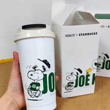Starbucks X Snoopy 16 oz Stainless Steel Insulated Straight Tumbler Holiday Gift