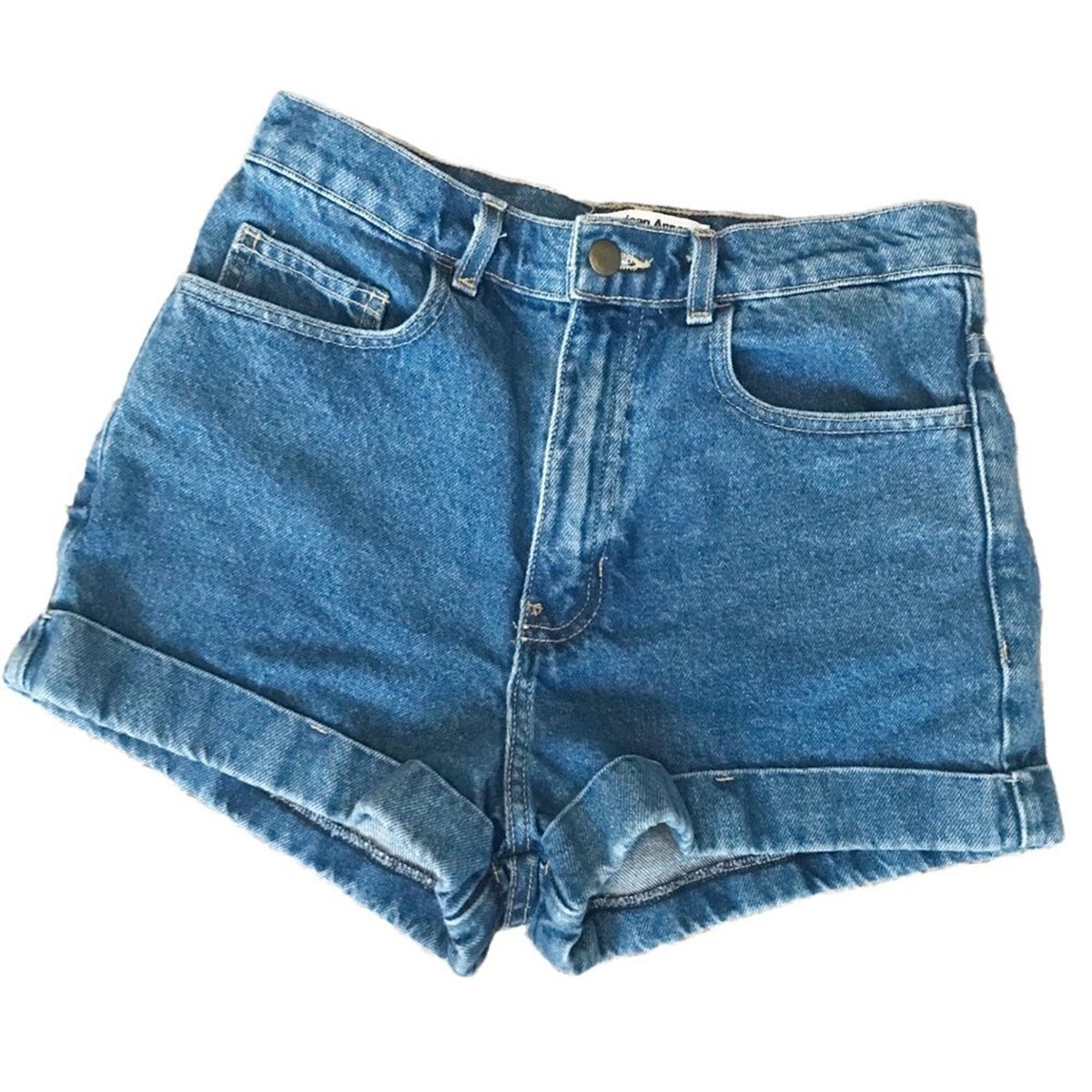 American Apparel high waist denim shorts 27