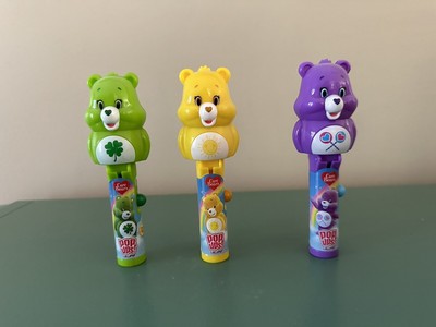 NOS Flix CARE BEARS Lollipop Holder Cover GOOD LUCK FUNSHINE SHARE Bear Pop Ups