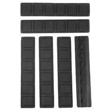 Pack of 6 Black KeyMod Rail Cover Textured Anti Slip Soft Panels Surface 6.25“