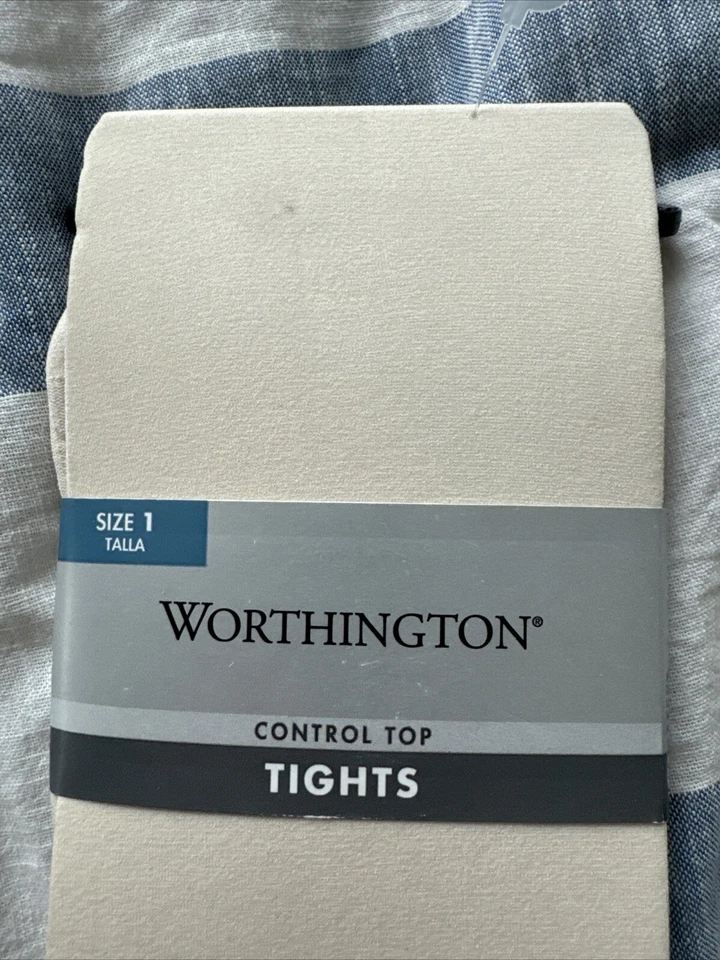 Medias Worthington Porcelana Beige Nylon Control Talla 1 NUEVAS Foto 2 de 4