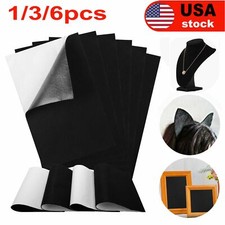 1/3/6 Pcs Black Self Adhesive Back Felt Sheets Fabric Sticky Art Craft Making US