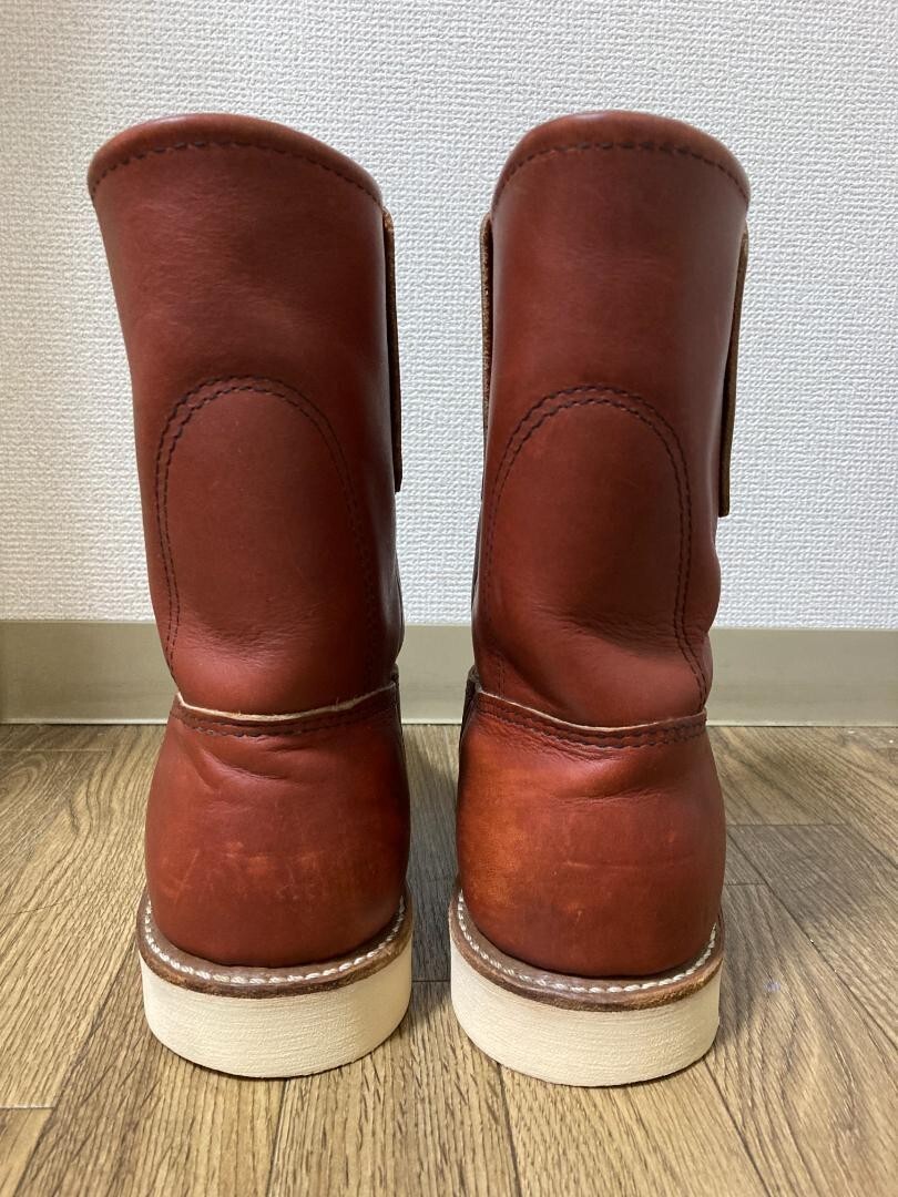 Red Wing 8866 Pecos Boots Mens US8.5E Brown Leather Plain Toe