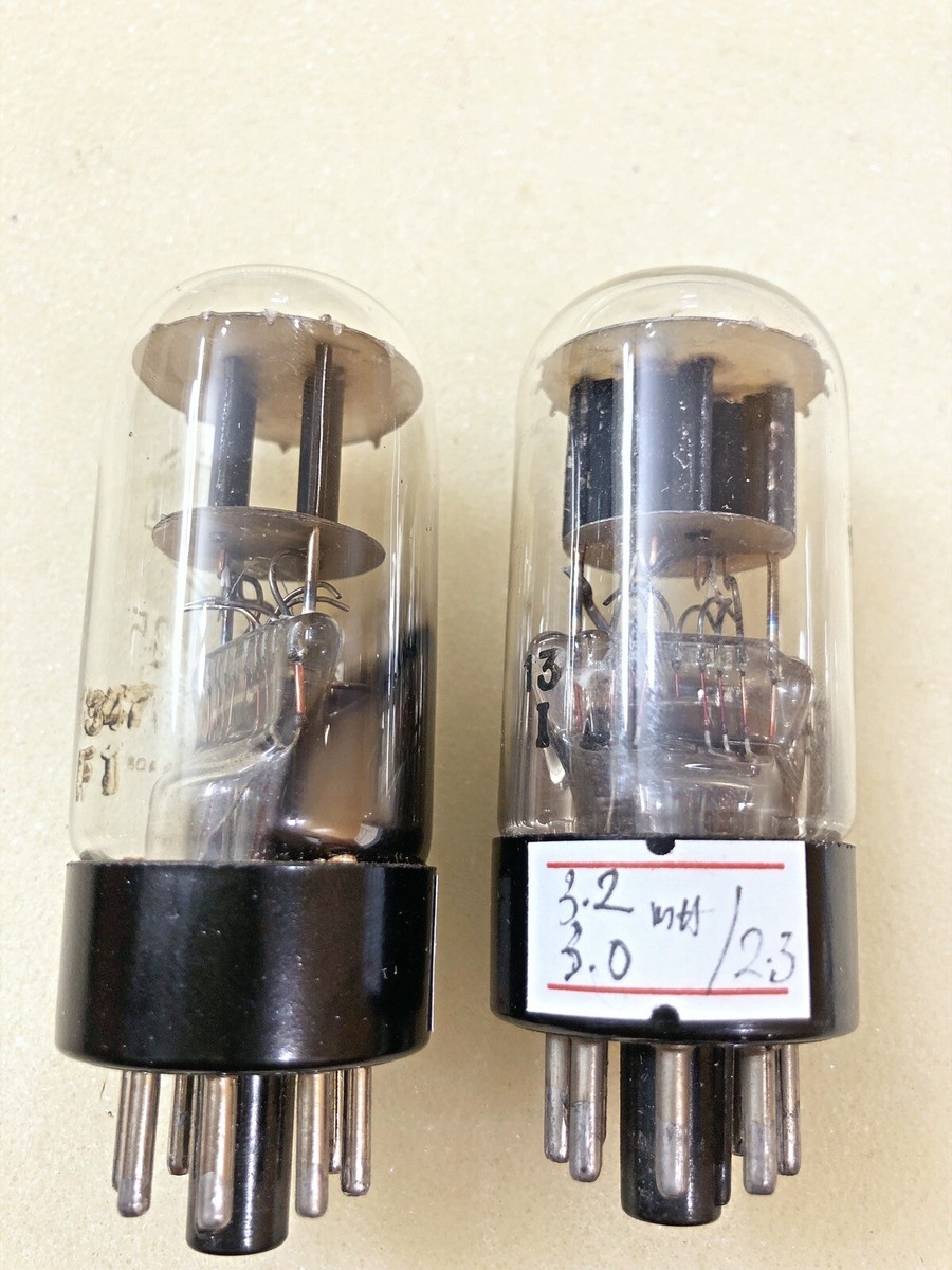 Mullard ECC35 6SL7 VT-229 Black Plate D Getter Excellent Testing